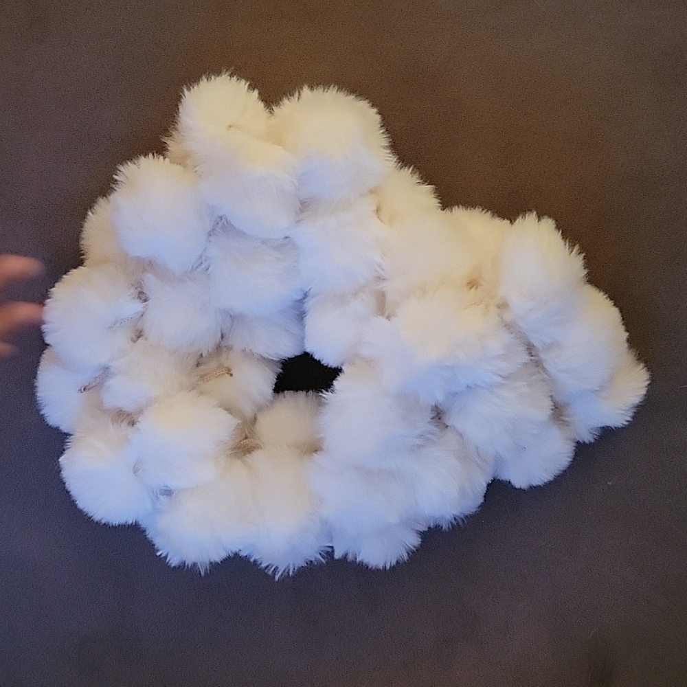 Rabbit fur neck warmer